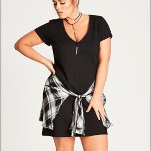 CITY CHIC GIRL GRUNGE DRESS